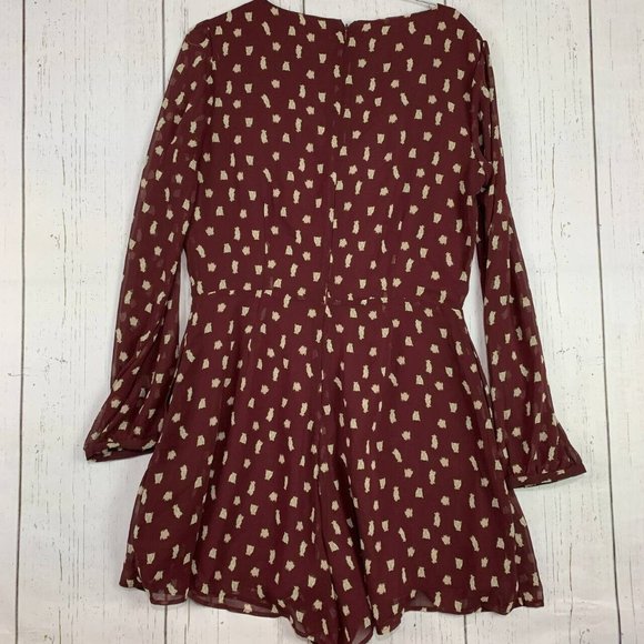 LC Lauren Conrad Runway Size 12 Red‎ Romper Women - Picture 2 of 9